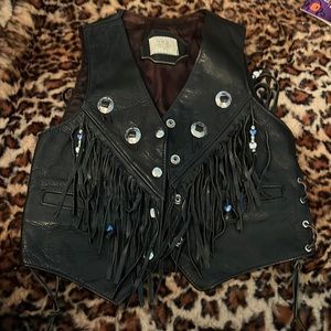 Vintage leather vest
